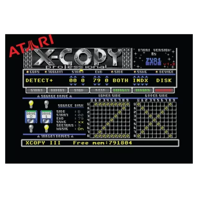 XCOPY III v1.3 - ATARI ST STE STFM STF MEGA - DISK COPIER UTILITY APPLICATION