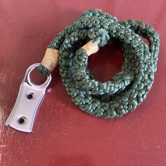 Vintage Robe Rail Braided Backseat Strap Hanger And Bracket
