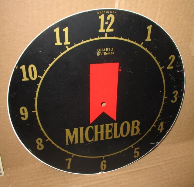 MICHELOB BEER --- 12" Round -- CLOCK FACE SIGN -- Made in Springfield Ohio - USA