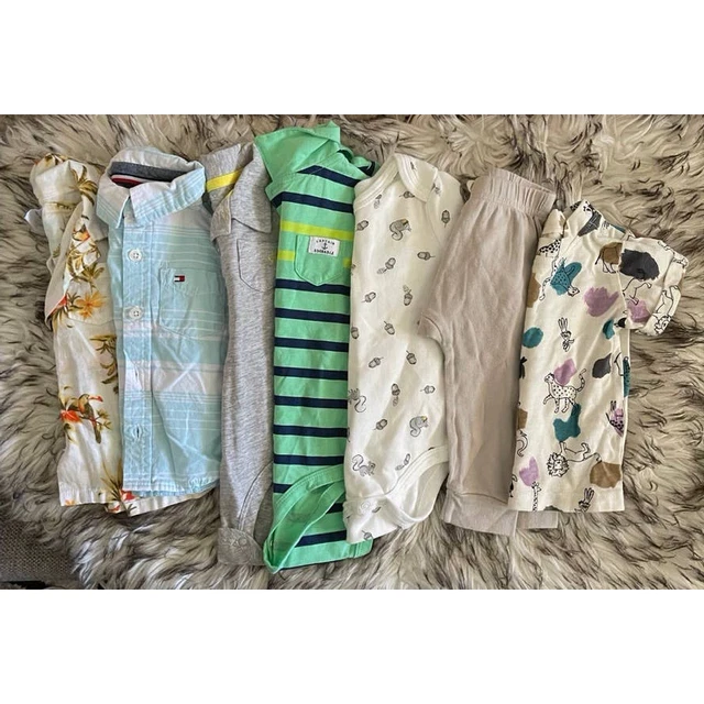 6-9 month Baby Boy Clothing Bundle 7 Piece Carters Old Navy Tommy Hilfiger