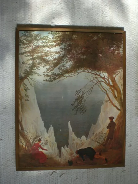 Gemälde von Caspar David Friedrich/Reproduktion aufgeblockt mit Holzrahmen