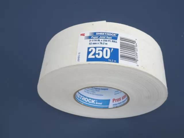 Preowned Unused 250 Ft. Roll Of Sheetrock Paper Joint Tape 2  1/16 Inches Wide