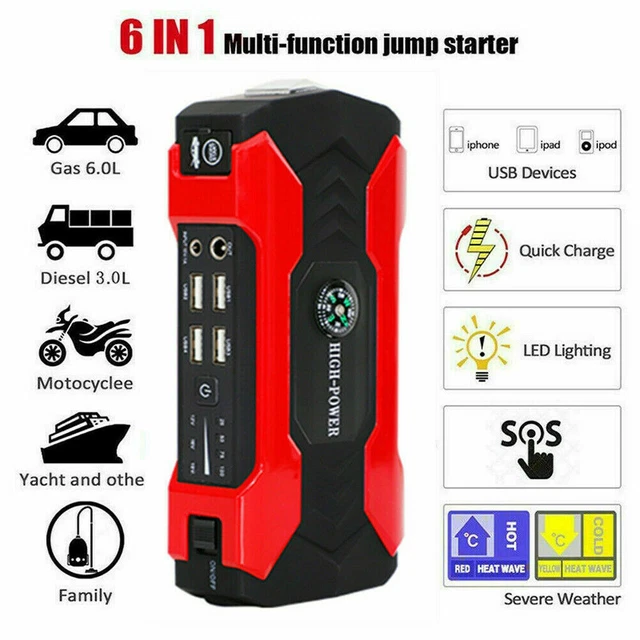 99800mAh Car Jump Starter Booster Jumper Box Power Bank Battery-Charger Portable