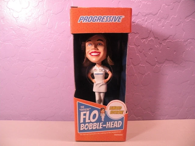 Vintage FLO Progressive Lady Bobblehead NIB Speaks! Talking Limited Edition