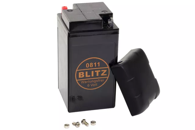 Batterie Gel Blitz 0811 6 Volt pour BMW R 25/3 R 50/2 R50 S R 51 R 60 69 B49-6