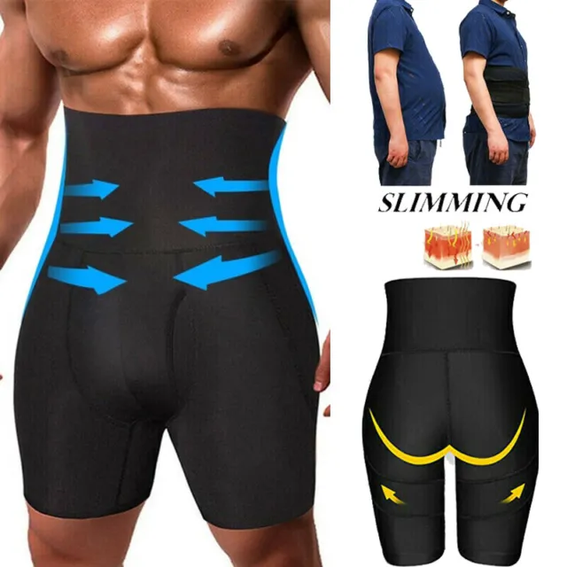 SLIMBELLE MENS SHAPEWEAR Tummy Control Shorts High Waist Girdle Boxer  Briefs Cor $60.40 - PicClick