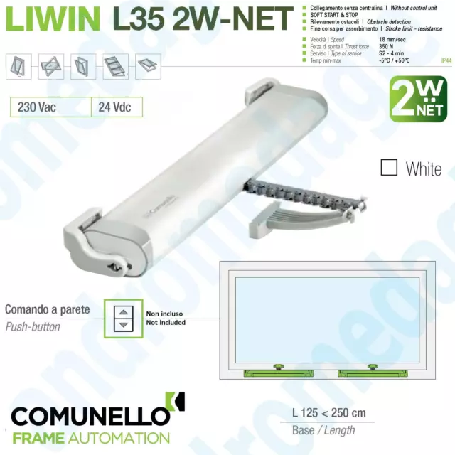 LIWIN L35 2W-NET 24V 350N BLANC Moteurs à chaîne à couple synchronisé