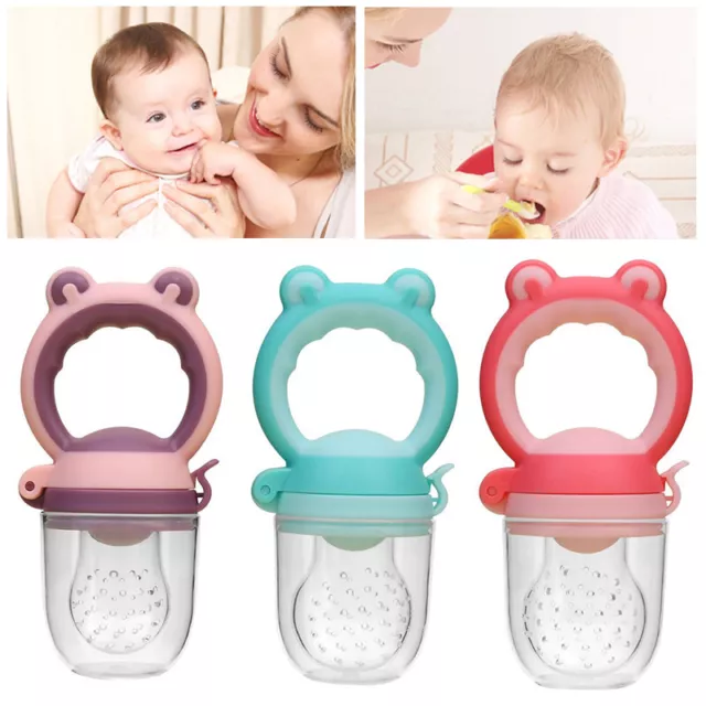 Baby Dummy Feeding Nibbles Weaning Nutrition Pacifier Fresh Fruit Food Feeder UK