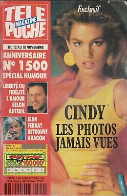 1993 Télé Poche n °1410 Amanda Lear Birkin MICHEL BERGER Cindy Crawford capitani 
