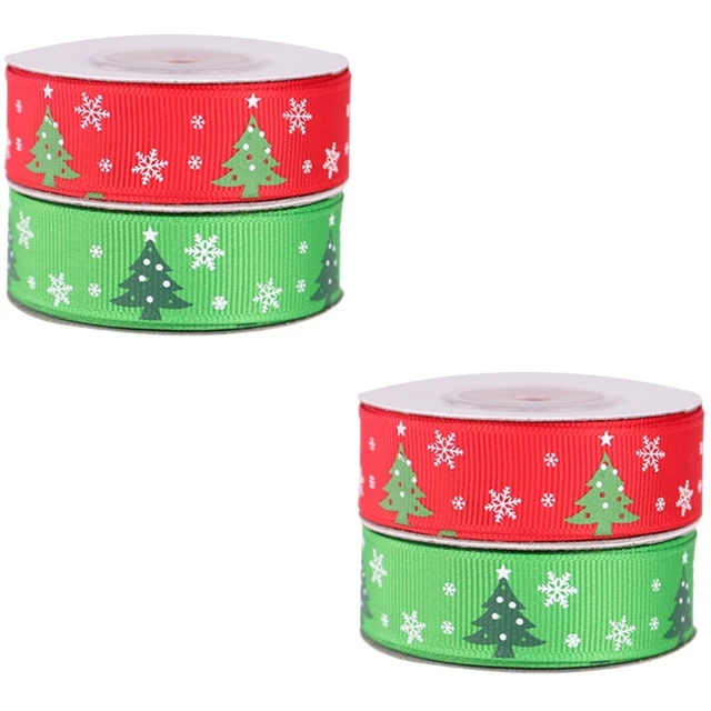 4 Rolls M Crafts Decoration Ribbon Large Red Christmas Decorative Ribbons