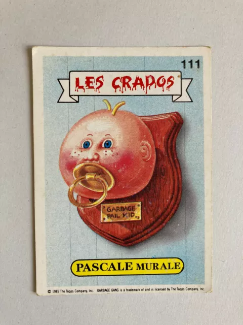 Carte 111 Les Crados série 2 - Pascale Murale sticker Art Spiegelman