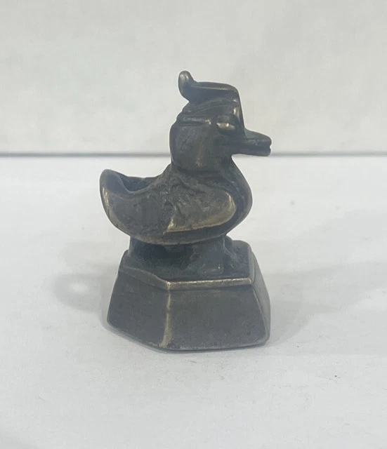 South East Asia Opium Weight Bronze Bird Duck China Antique 1.25" x 2" 5.8 Oz