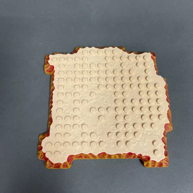 Mega Bloks AM002897 Cream Red Baseplate Replacement Add-On Part Piece