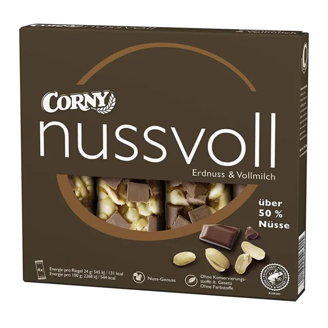 Corny Nussvoll Arachidi E Cioccolato Al Latte Barretta 4x24g
