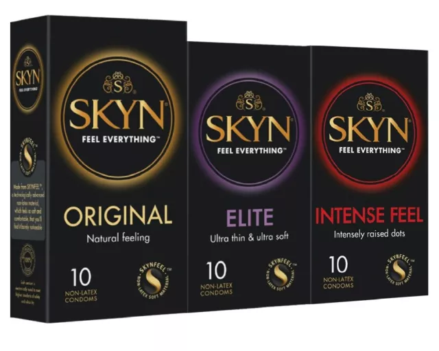 SKYN Préservatifs Paquet de 30: 10 x Orginal + 10 x Elite + 10 x Intense Feel