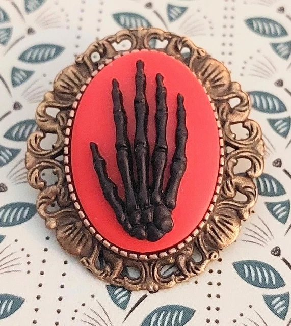 Broche Camée Frida Kahlo Faite Main - Vintage, Acier/bronze, Neuf Avec étiquettes