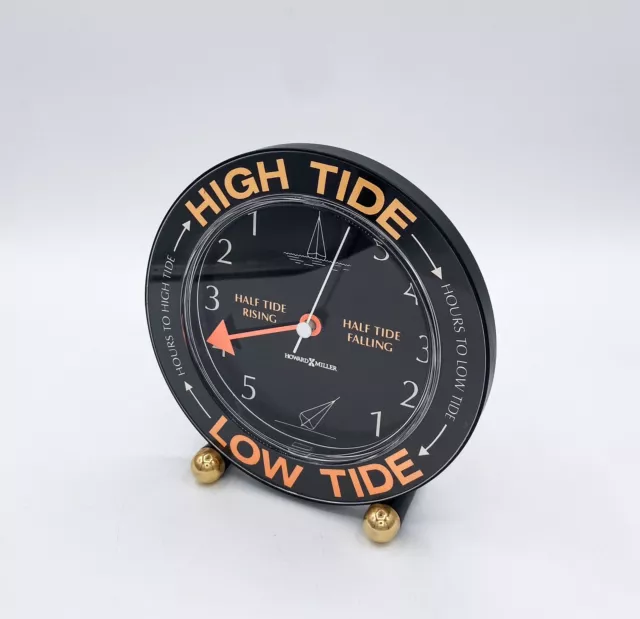 Howard Miller Tide Mate Clock 645-158 Table Desk Mantle Clock Nautical Black