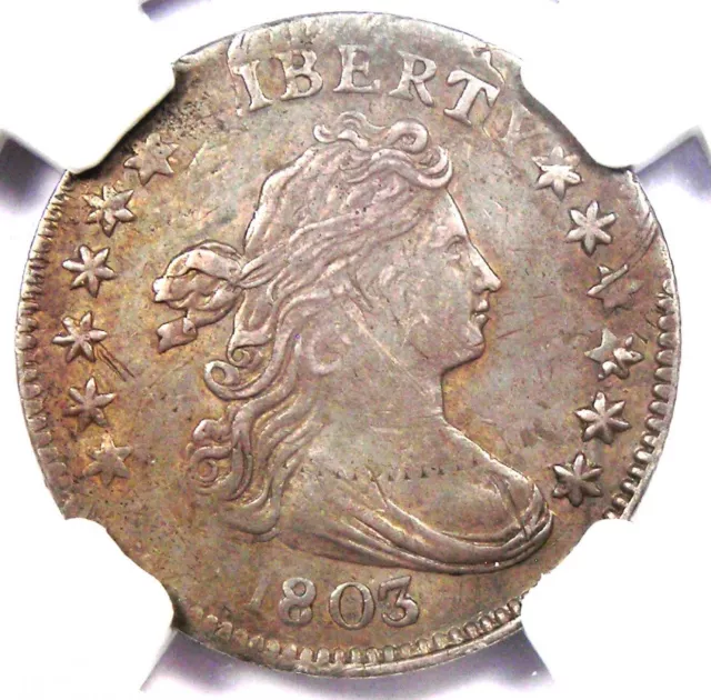 1803 Draped Bust Dime 10C Coin - Certified NGC AU Details + Rare Mint Error!