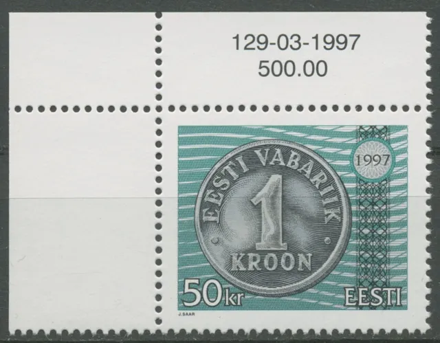 Estland 1997 Währungsreform 1-Kronen-Münze 308 Ecke postfrisch