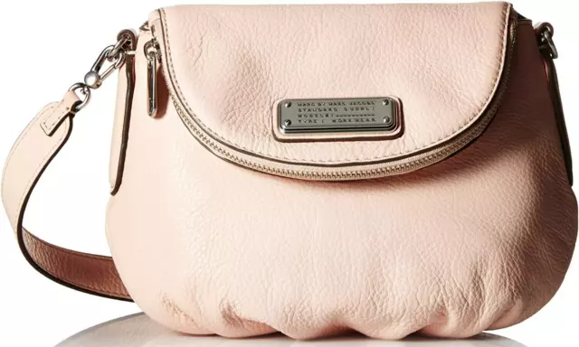 🌞Marc Jacobs New Q Mini Natasha Pearl Blush Pink Leather Crossbody Bag🌺Nwt!