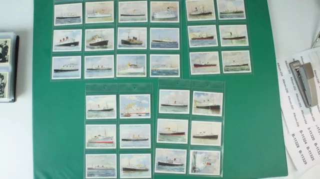 30 Kaufmannsbilder Cigarettes Cards Famous british Liners Serie 2 Wills  Alb-240