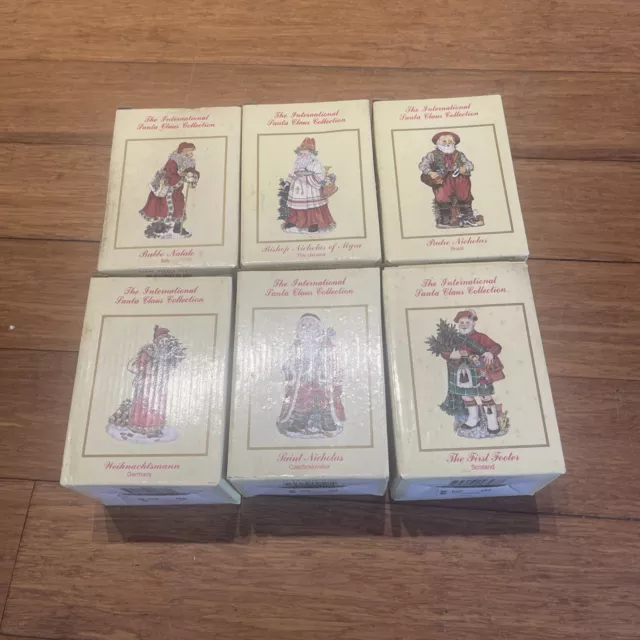 The International Santa Claus Collection Lot of 6 with Original Boxes