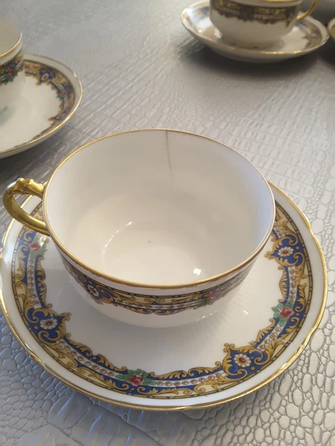 Service Porcelaine Limoges Dore A L Or Fin