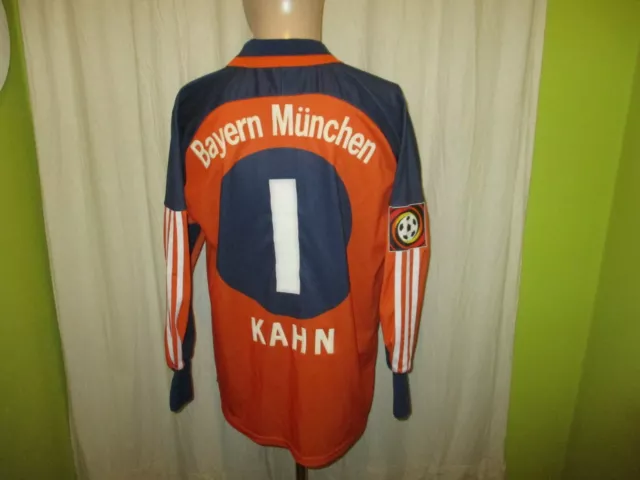FC Bayern München Adidas Torwart Trikot 2000/01 "OPEL" + Nr.1 Kahn Gr.M- L TOP