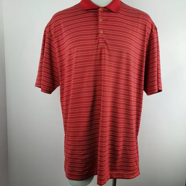 Nike Dri Fit Golf Polo Shirt Mens Adult Size Extra Large XL Red Casual