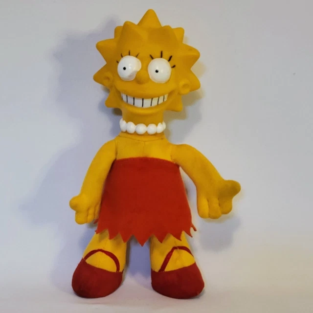 Vtg 1990 Lisa Simpson The Simpsons 8" Plush Doll. Preowned Rare