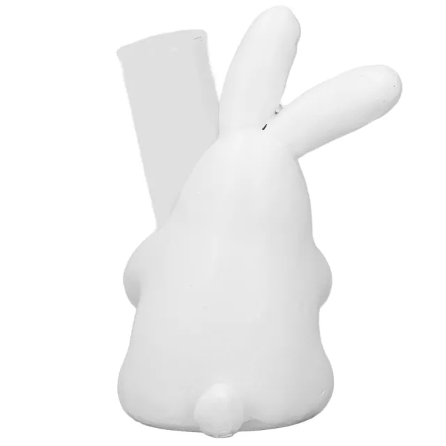 (Weißer Hase)Kaninchen Statue Hydroponisches Reagenzglas Harz Exquisites Tier