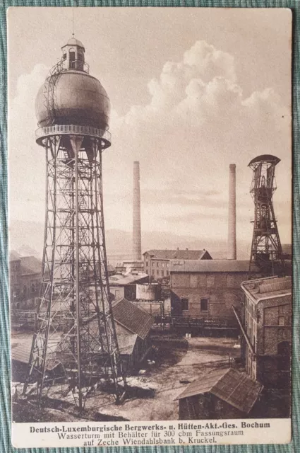 Ak Kruckel. Zeche Wiendahlsbank. Wasserturm. Dortmund Hombruch. Um 1910