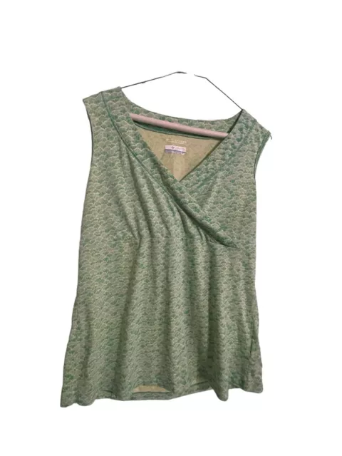 Columbia Omni-Freeze Green Womens Sleeveless Tank Size Large Activewear Top