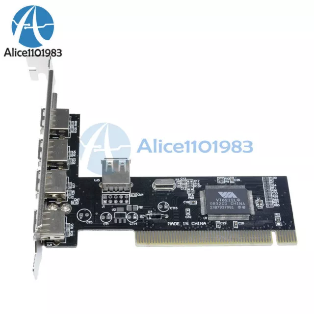Alta Velocità 480Mbps 5 Port USB 2.0 PCI Hub Carta Controller Adattatore Modulo