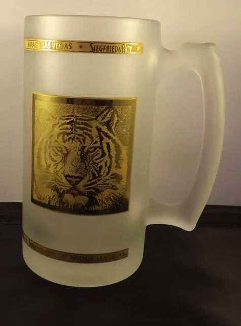 Siegfried and Roy at the Mirage Stein. Very Heavy Glass.