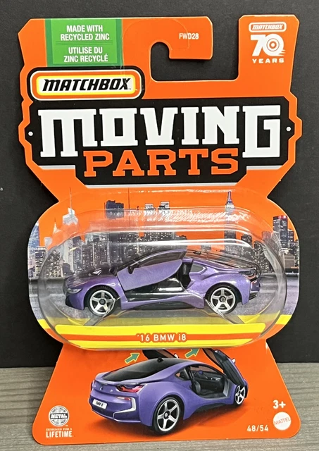 2023 MATCHBOX MOVING PARTS #48/54 2016 BMW i8 purple Lot of 2