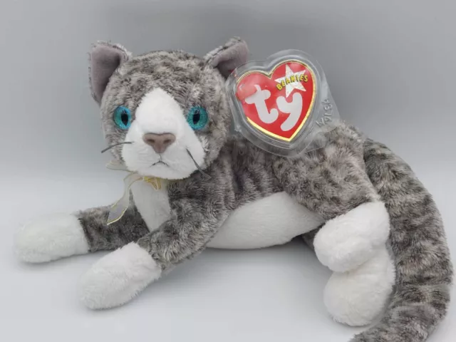 Ty Beanie Babies Purr The Tabby Cat New With Tags And Plastic Protector