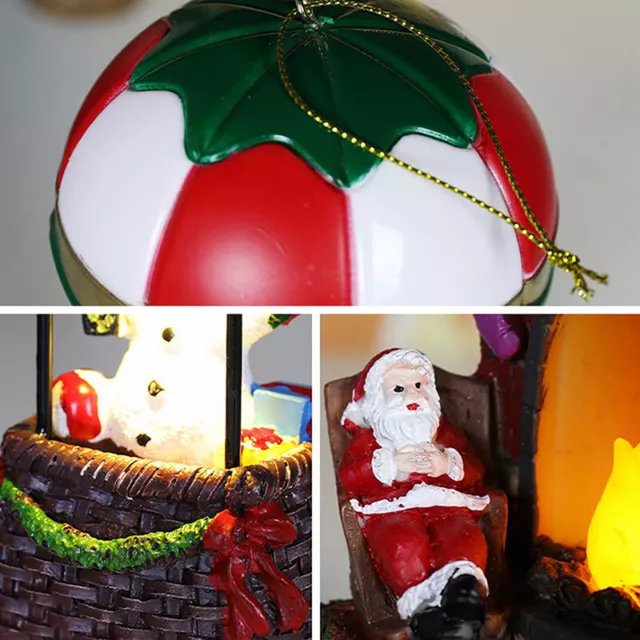 Snowman Santa Claus Hot Air Balloon Christmas LED Light Ornaments Home Decor