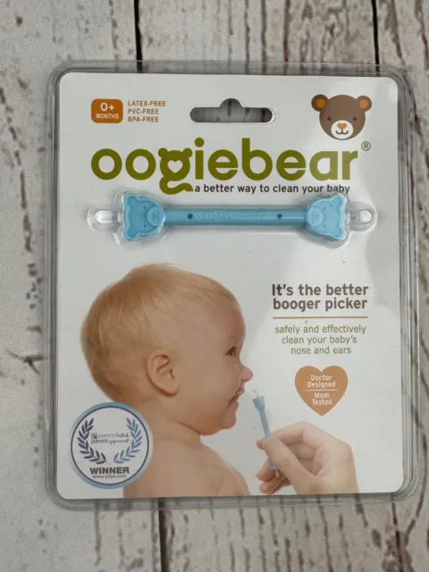 oogiebear Nose & Ear Gadget - Safe & Easy Remover for Newborns & Toddlers - Blue