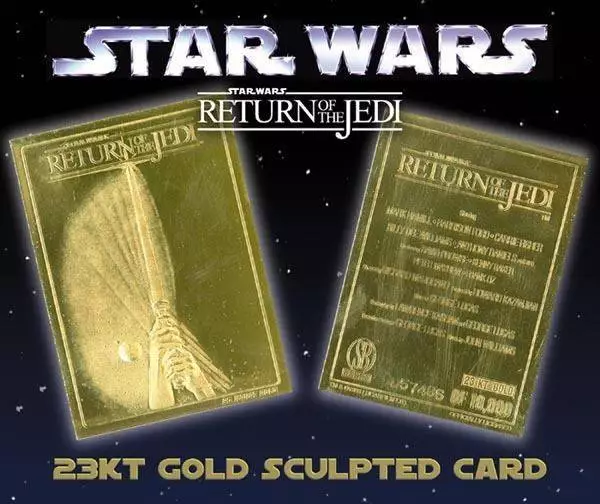 Star Wars RETURN OF THE JEDI Movie Poster 23KT Gold Card #/10,000 * BOGO *