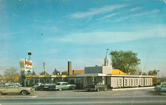 Mary Hartigan’s Famous Restaurant Cocktail Lounge Dedham Mass Vintage Postcard