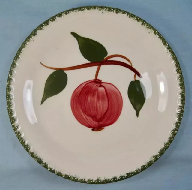 Quaker Apple Bread & Butter Plate Blue Ridge Southern Pottery Candlewick Red (O)