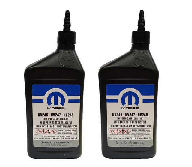 2 X NV245 / Nv247 / Nv249 Transfer Case Fluid Mopar For Jeep Cherokee