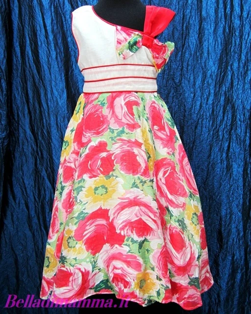 Abito Vestito Cerimonia Elegante Bambina BellaDiMamma TG. 92 / 98 (2-3 anni)