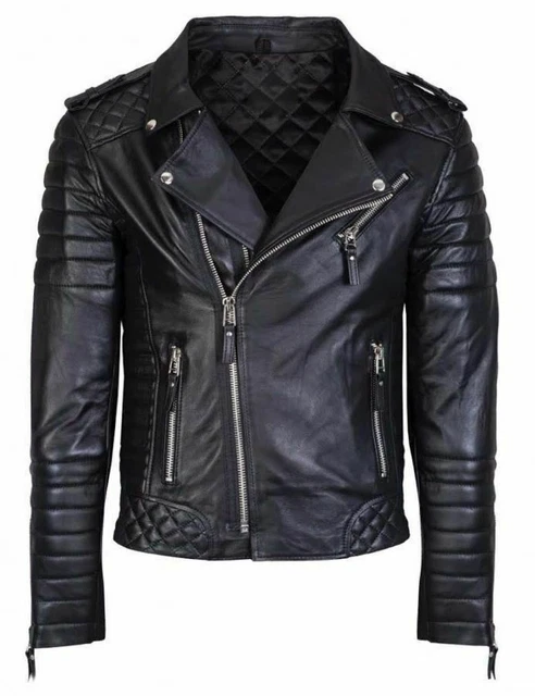 Veste Moto En Cuir Véritable Zayn Pour Homme - Style Blouson Motard Noir - Toutes Tailles