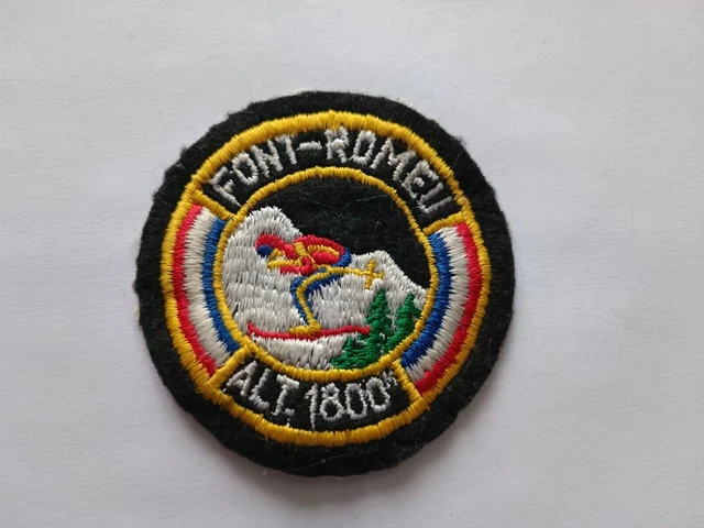 Patch de ski vintage de Superbagnères, en forme de flocon de