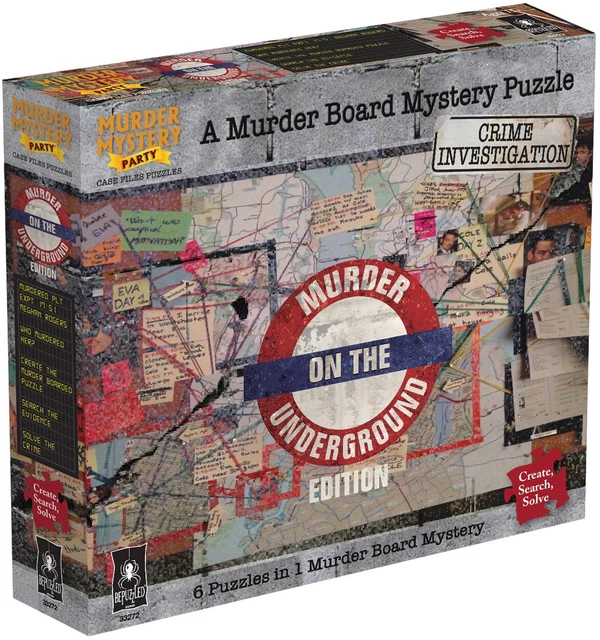 Jigsaw Puzzle 1000Pieces 27"x30"-Murder MysteryDeath in the Underground -33272
