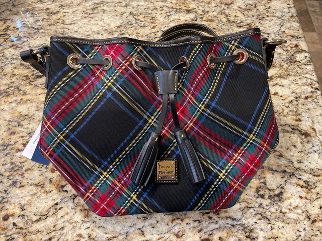Dooney & Bourke, Black Tartan Plaid, Kendall Crossbody.  Brand New With Tag.