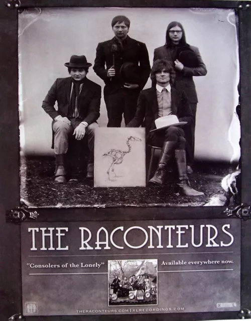 THE RACONTEURS 2008 promo Advert CONSOLERS OF THE LONELY jack white stripes