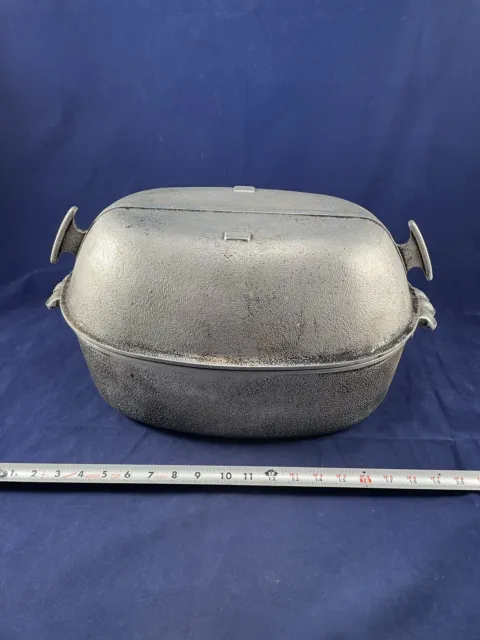 Vintage Guardian Service Large Aluminum Turkey Roasting Pan Pot w/ Lid